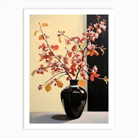 Bouquet Of Witch Hazel Flowers, Autumn Fall Florals Painting 2 Art Print