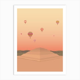 Sunrise Over Teotihuacan, La Piramide del Sol, Mexico Art Print