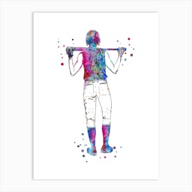 Girl Softball Player 3 Art Print