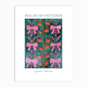 Cherry Pink Coquette 1 Pattern Poster Art Print
