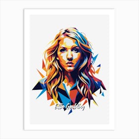 Ellie Goulding 01 Portrait Music Icon Style WPAP Pop Art Art Print