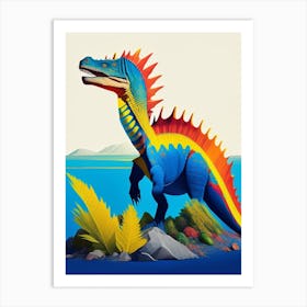 Scelidosaurus Primary Colours Dinosaur Art Print