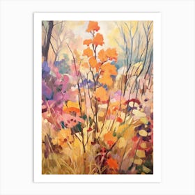 Autumn Gardens Painting University Of British Columbia Botanic Gardens Canada Art Print