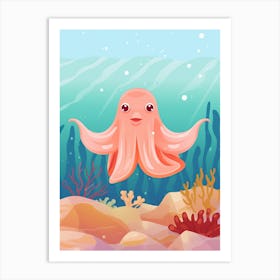 Dumbo Octopus Kids Illustration 1 Art Print