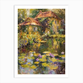  Floral Garden Summer Pond 4 Art Print