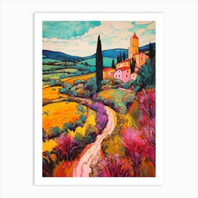 Val D Orcia Italy 1 Fauvist Painting Art Print