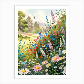 Wildflowers In The Meadow 3 Art Print