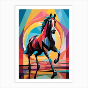 Horse Abstract Pop Art 2 Art Print