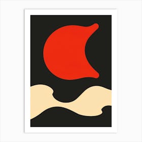 Wave Of Red Art Print