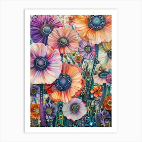 Colorful Flowers Art Print