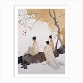 Three Chinese Women, Chinese Classic Art Print