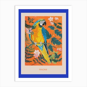 Spring Birds Poster Macaw 1 Art Print