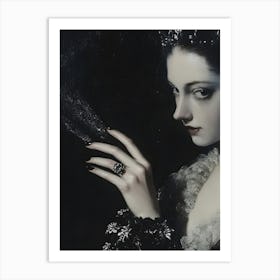 Dark Gothic Lady In Black 2 Art Print