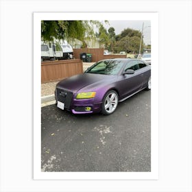 Purple Audi S5 1 Art Print