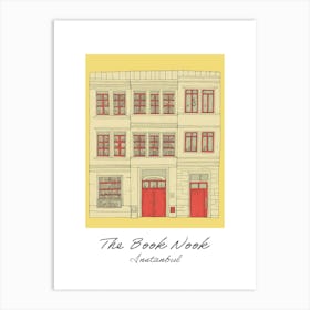 Instanbul The Book Nook Pastel Colours 4 Poster Art Print