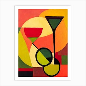 Sidecar Paul Klee Inspired Abstract Cocktail Poster Art Print