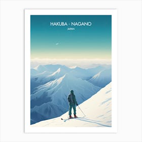 Poster Of Hakuba   Nagano, Japan, Ski Resort Illustration 2 Art Print
