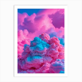 Pink And Blue Clouds 1 Art Print