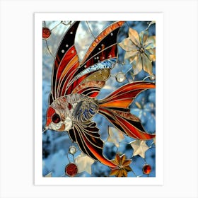 Stained Glass Fish Art Print