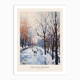 Winter City Park Poster Parc Jean Drapeau Montreal Canada 4 Art Print