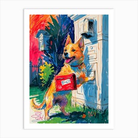 Mailbox Dog Art Print