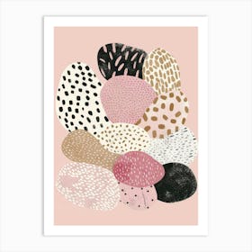 Pink Polka Dots Art Print