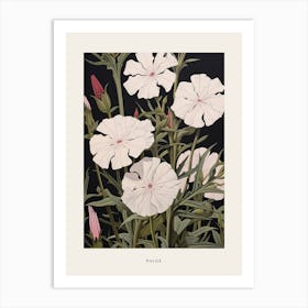 Flower Illustration Phlox 2 Poster Art Print