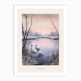 Dreamy Winter National Park Poster  The Broads England 1 Art Print