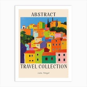 Abstract Travel Collection Poster Lisbon Portugal 2 Art Print