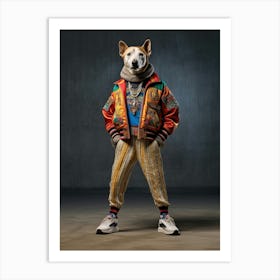 Dog In A Jacket 1 Art Print