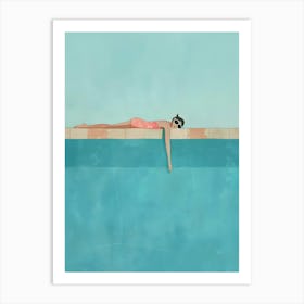 Swimming In The Pool Art Print