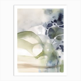 Watercolour Abstract Plae Green 2 Art Print