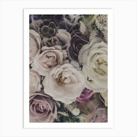 Roses And Dry Flowers Bouquet Art Print