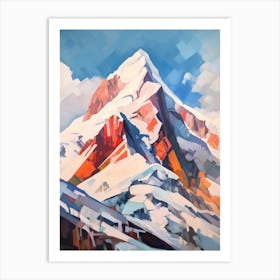 Zugspitze Germany 3 Mountain Painting Art Print