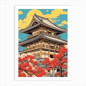 Senso Ji Temple, Japan Vintage Travel Art 4 Art Print