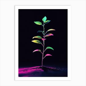 Neon Plant 18 Art Print