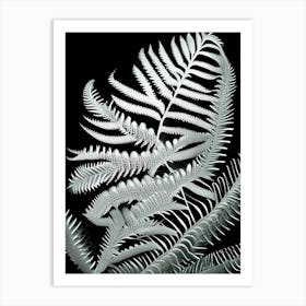 Silver Lace Fern Vibrant Art Print