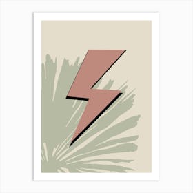 Pink Bolt, Palm Leaf, Girl Power Art 1 Art Print