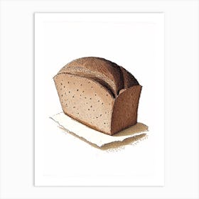 Pumpernickel Bread Bakery Product Quentin Blake Illustration 1 Art Print
