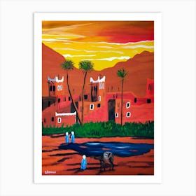 Sunset In Morocco Art Print