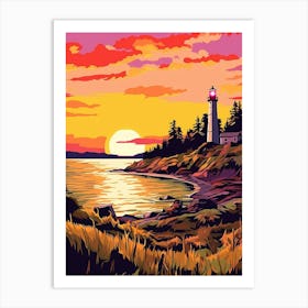 Whidbey Island Pointllism 15 Art Print