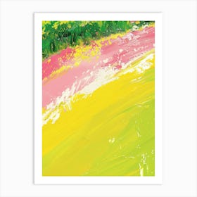 Pink And Yellow Field Art Print