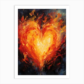 Heart Of Fire 1 Art Print