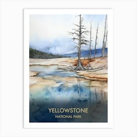 Yellowstone Park Watercolour 1 Art Print