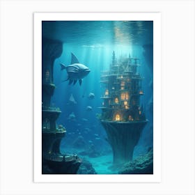 Underwater City Art Print