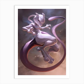 Mewtwo Pokemon Anime Manga Japan Poster Art Print