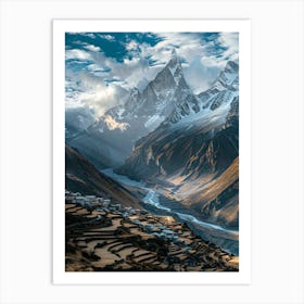 Nepal Mountain Valley Art Print