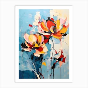 Abstract Flower Painting 20 Art Print