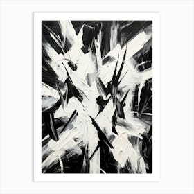 Joy Abstract Black And White 2 Art Print