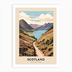 West Highland Way Scotland 3 Vintage Hiking Travel Poster Art Print